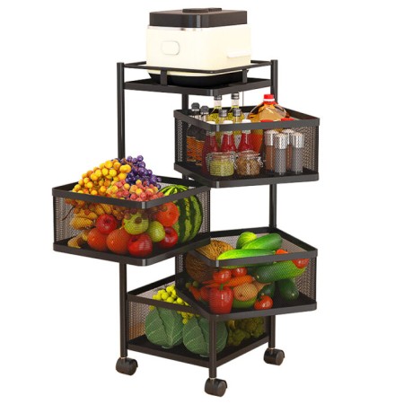 4 Layer Square Kitchen Rack