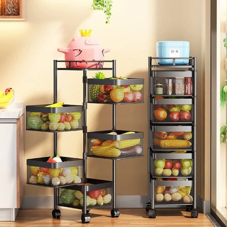 5 Layer Square Kitchen Rack