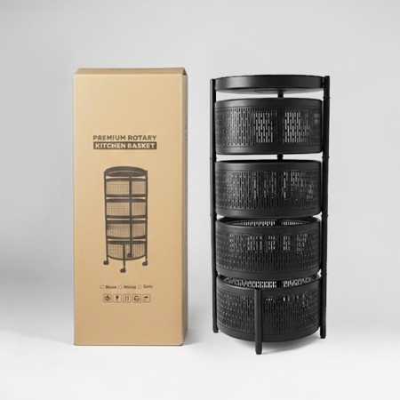 Premium Rotary Kitchen Rack (4 Layer)